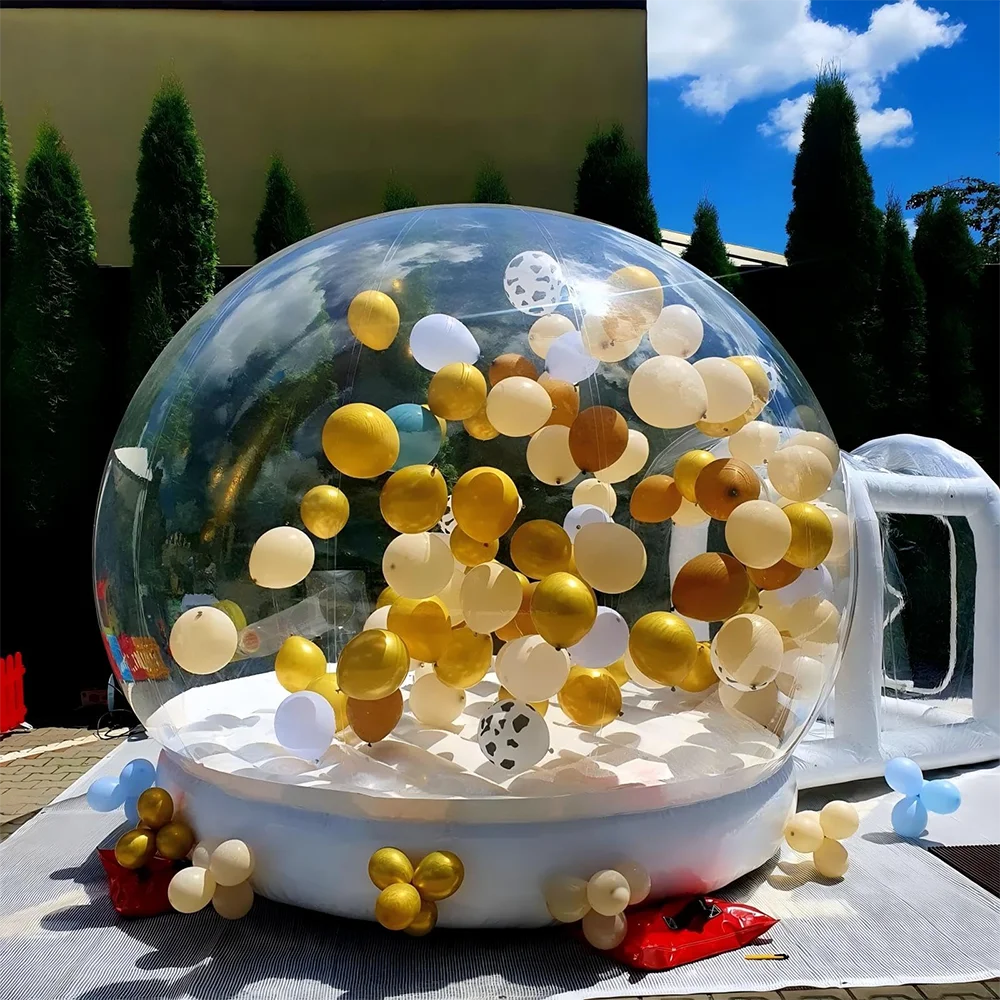 10FT Balloon Jumping Inflatable Bubble house With Trampoline & transparent dome PVC material free shipping with blower For Party