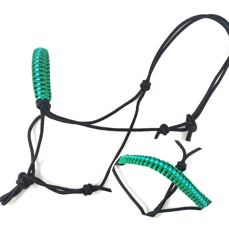 Adjustable Horse Rope Halter Durable Webbing Training Headstall