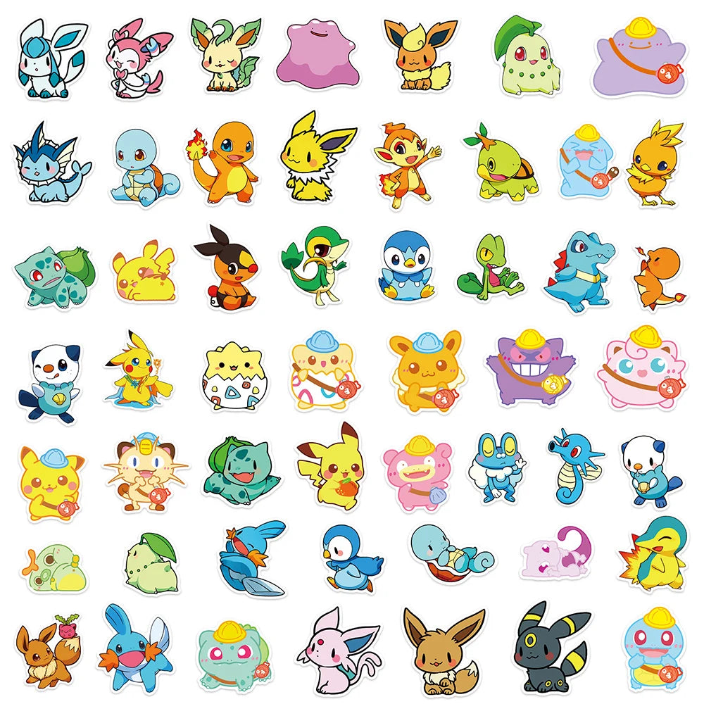 Takara Tomy Pokemon Pikachu Waterproof Anime Sticker Pack