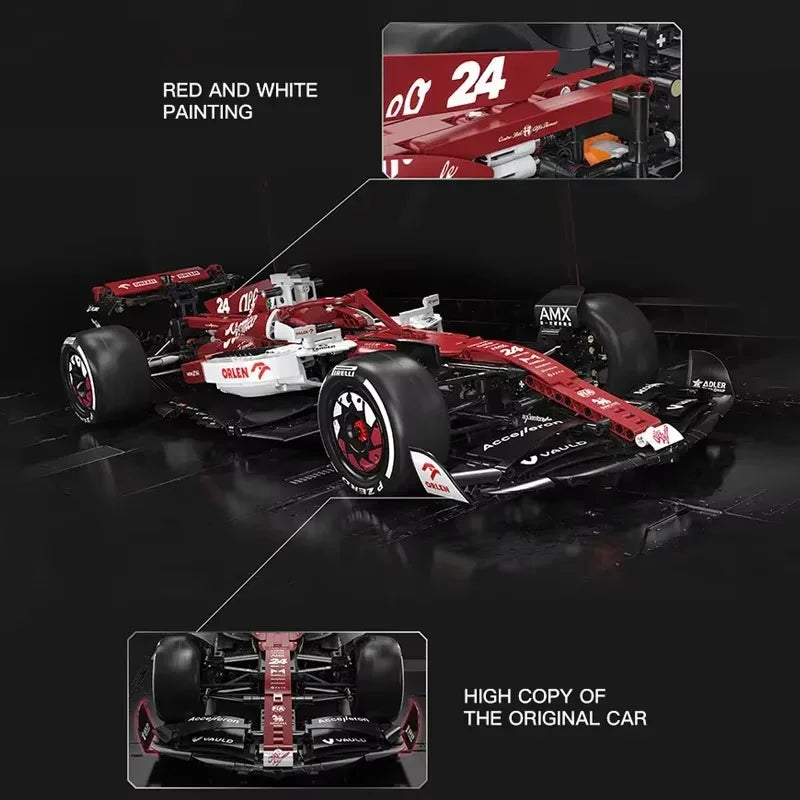 Cada Technical Drift Racing MOC F1 Champions Team C42 2022 Racing Car Building Blocks Sports Car Brick Puzzle Toys Kids Gifts