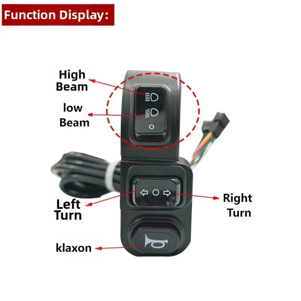 SPORTARC E-Bike Handlebar Switch for Headlight Turn Signals and Horn