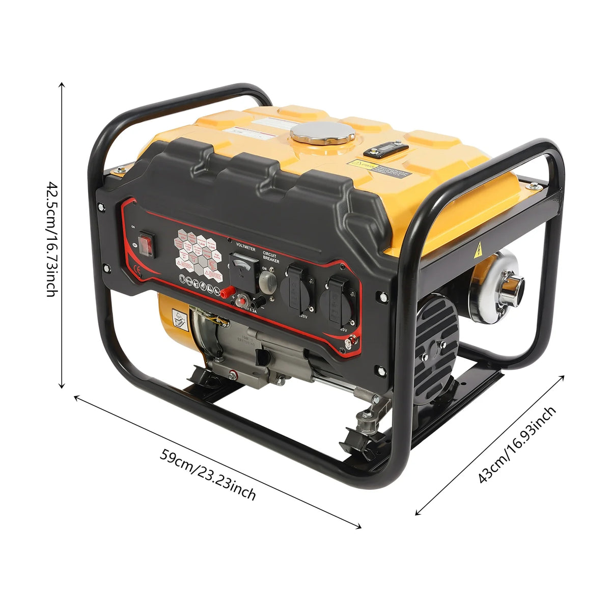 Bymaocar Portable Gasoline Generator With Four Stroke Engine