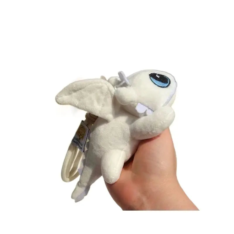 2PCSDragon Taming Master Super Cute Toothless Plush Toy Doll Black and White Flying Dragon Backpack Pendant Decoration Doll Gift