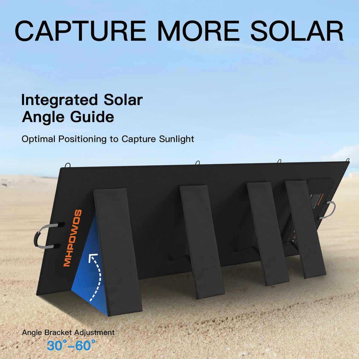 MHPOWOS 400W Portable Folding Solar Panel For Power Stations