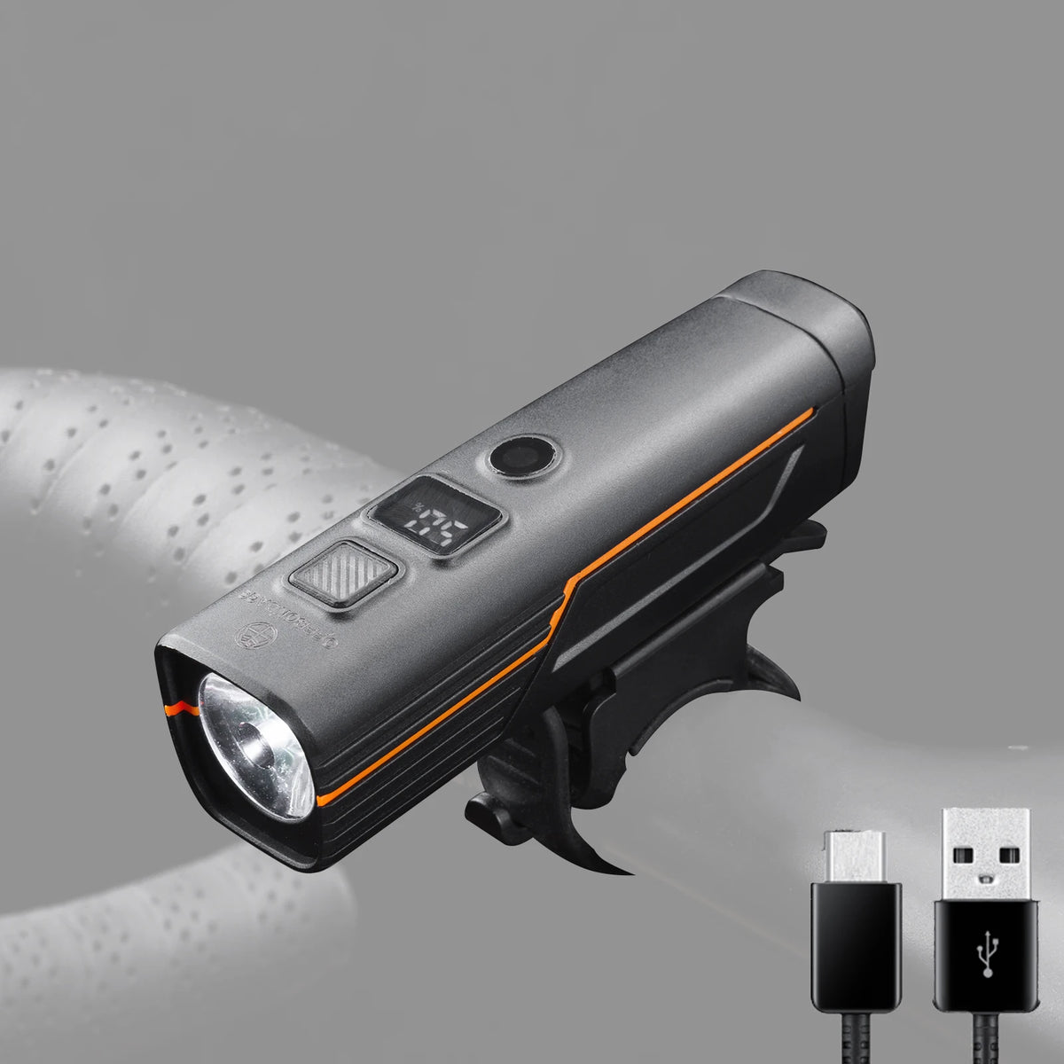 OFFBONDAGE USB Rechargeable LED Bicycle Headlight With Intelligent Sensing