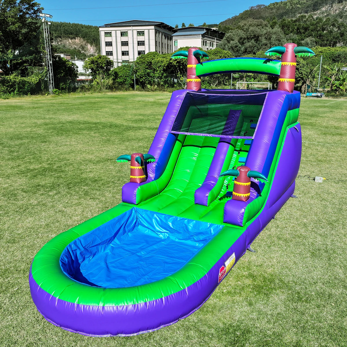 King Inflatable Water Slide With 1100W Blower For Outdoor Use