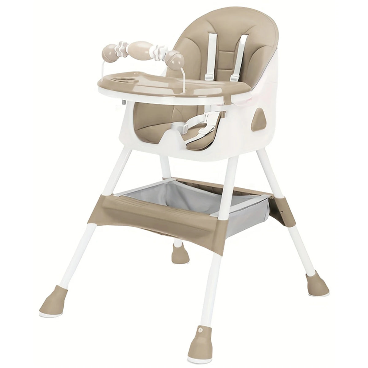 PIORLADO Foldable Baby High Chair With Toy Rack And Tray