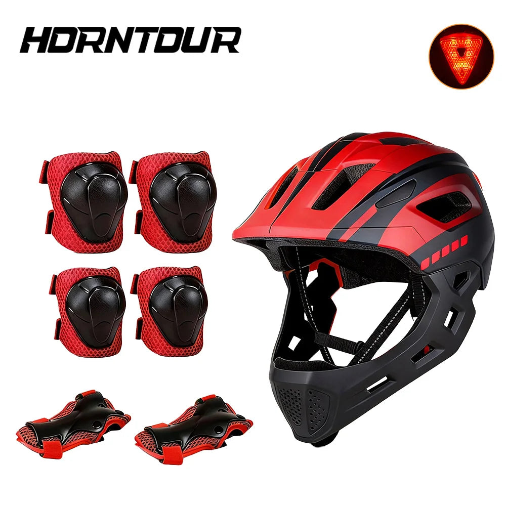 Horntour Kids Full Face Bike Helmet Removable Breathable Cycling Protection