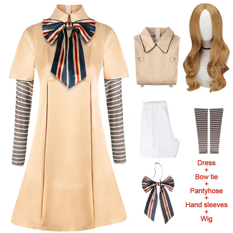 MEGAN Cosplay Dress for Kids Girls Women AI Doll Robots Megan Dresses Uniform MEGAN Girls and Adult Cosplay Halloween Costume