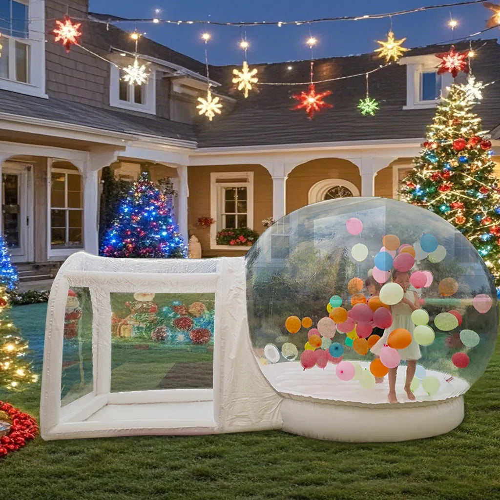 10FT Balloon Jumping Inflatable Bubble house With Trampoline & transparent dome PVC material free shipping with blower For Party