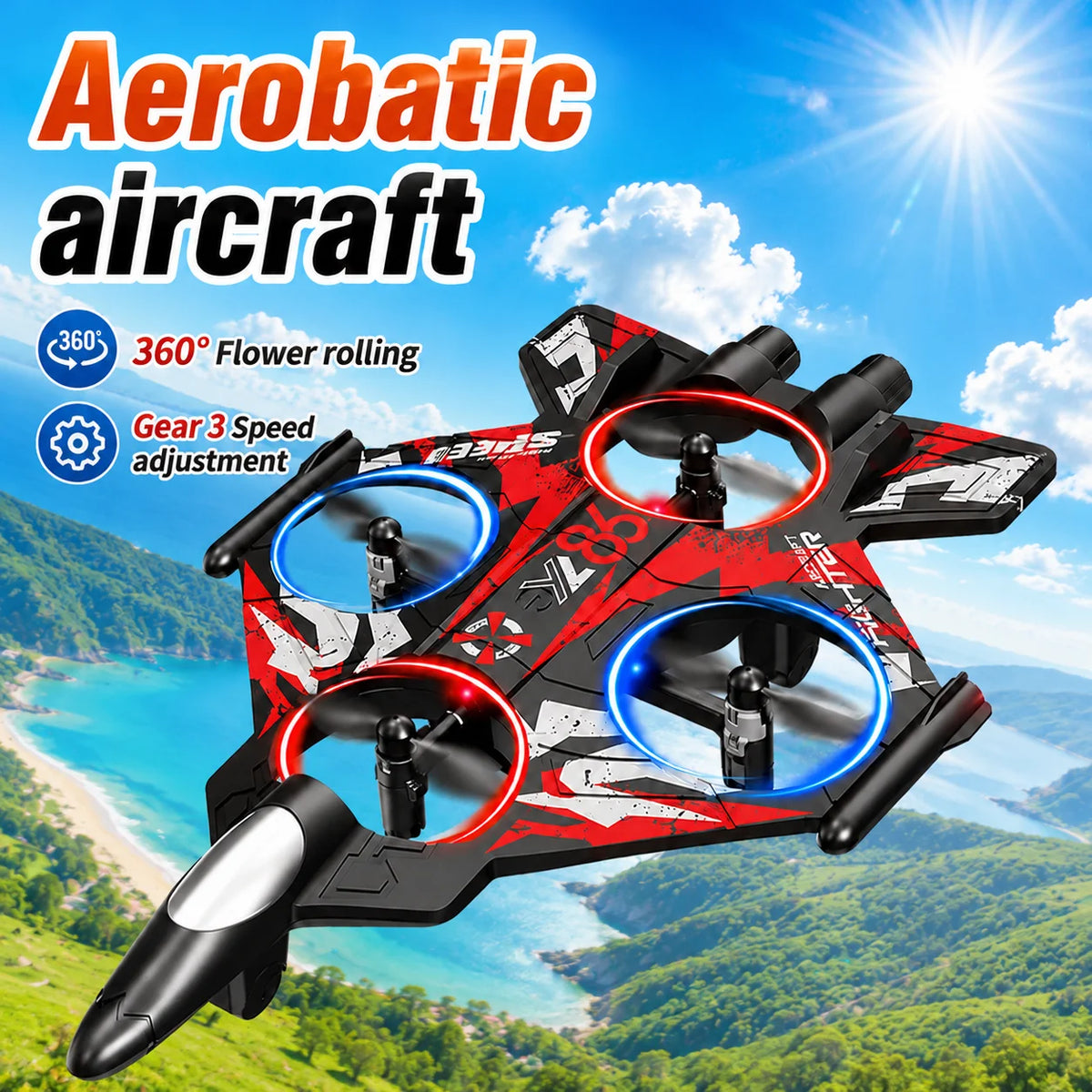 ZNLYRION Fighter Drone With Screen Remote And 480P Camera