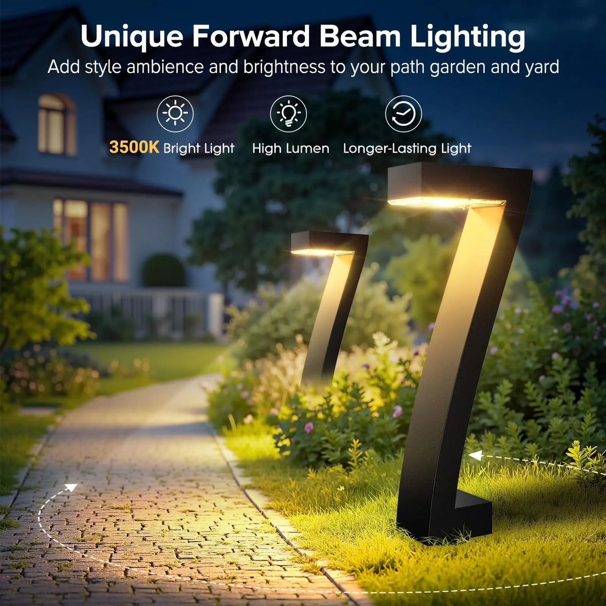 Upgraded Bright LED Solar Path Lights IP65 Waterproof Garden Decor