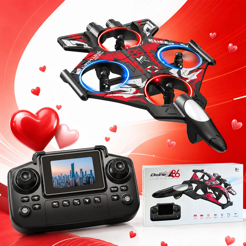 ZNLYRION Fighter Drone With Screen Remote And 480P Camera