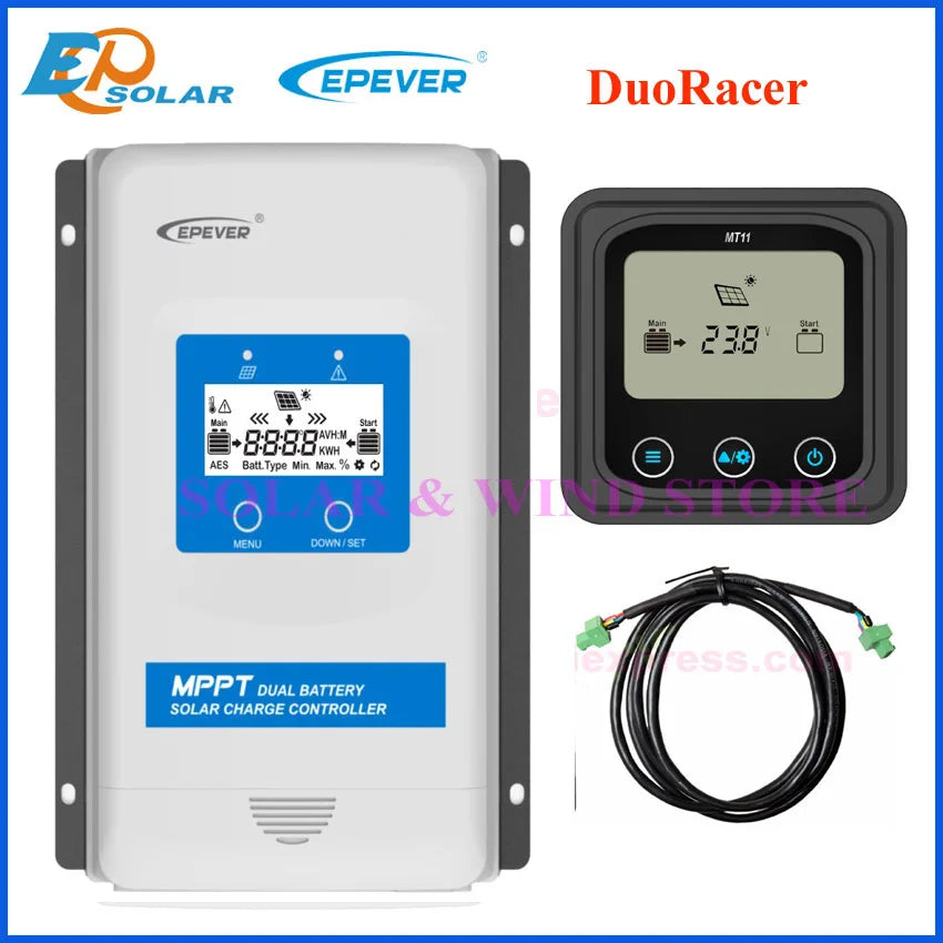 EVSOLAR DuoRacer Dual Battery MPPT Solar Controller DR2210N DDS