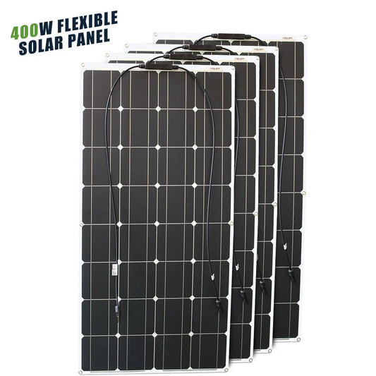 ASUNERGE 12V Flexible Monocrystalline Solar Panel Waterproof RV