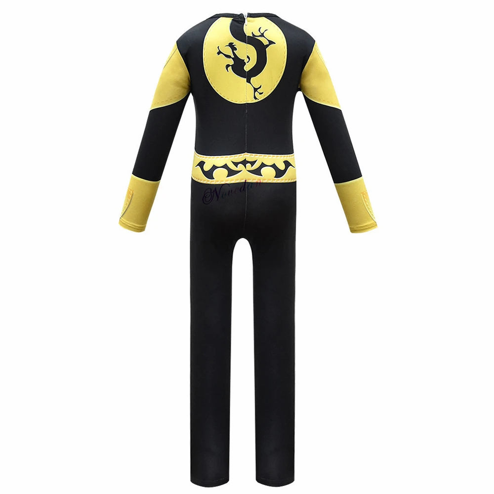 Boys Halloween Costume For Kids Anime Ninja Cosplay Zentai Jumpsuit Bodysuit With Mask Children Fantasy Christmas Party Suit
