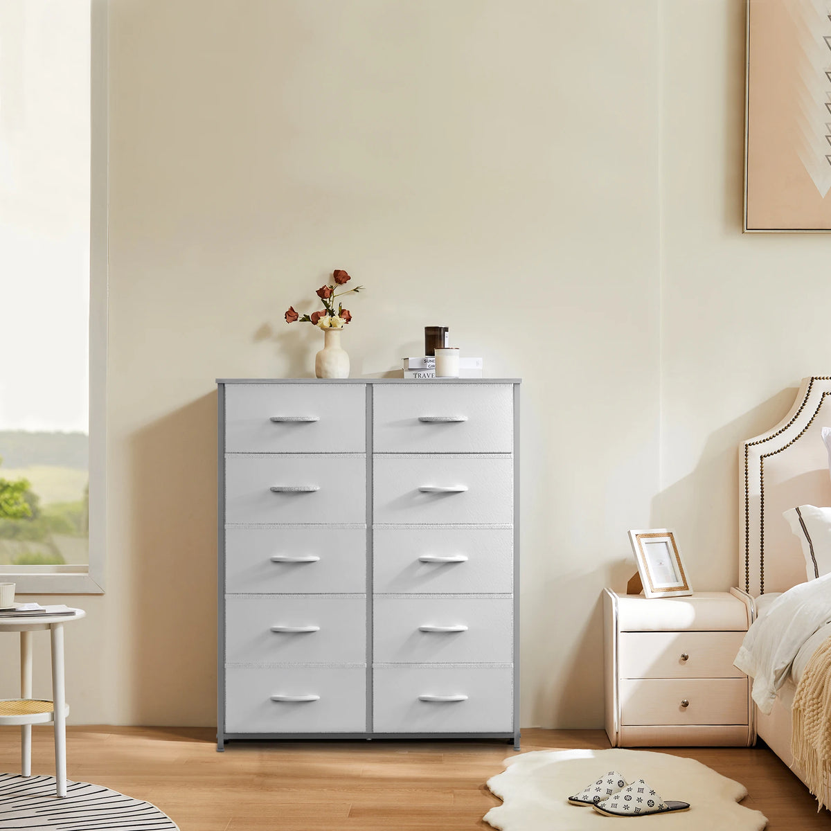 JHK Bedroom Wardrobes Dresser Chest With Drawers Storage Cabinet