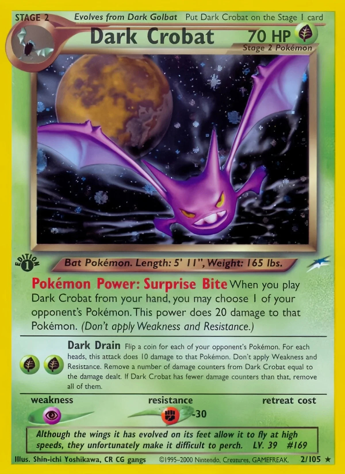 Bandai Neo Destiny Pokémon Trading Card Holo Rare Collectible Cards