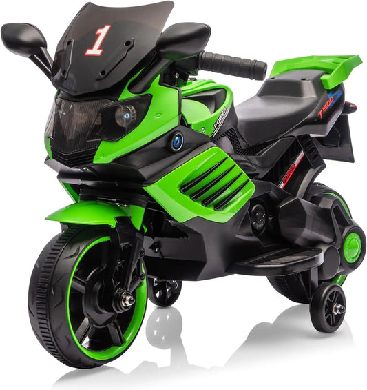 HiMISS 6V Electric Ride On Motorcycle For Kids Training Wheels