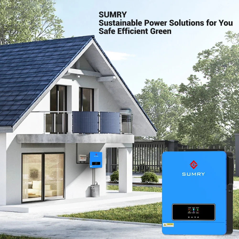 SUMRY Pure Sine Wave Solar Inverter Off Grid MPPT 110A Charger 120V
