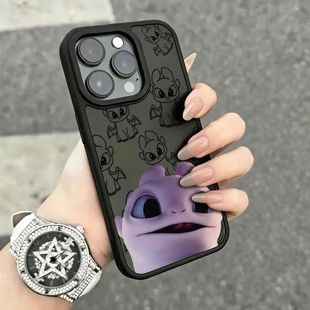 How to Trains Your Dragons Luxury Matte Phone Case For iPhone 11 12 13 14 15 16 17 18 Pro Max Plus Air Black Shockproof