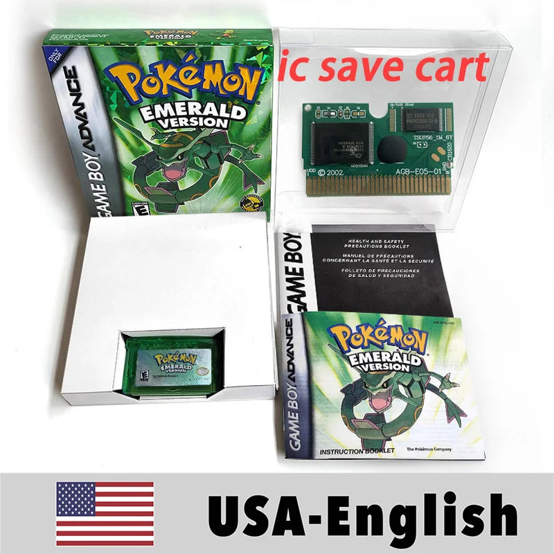 Keeppley Pokemon Emerald Sapphire Ruby FireRed LeafGreen GBA Cartridge