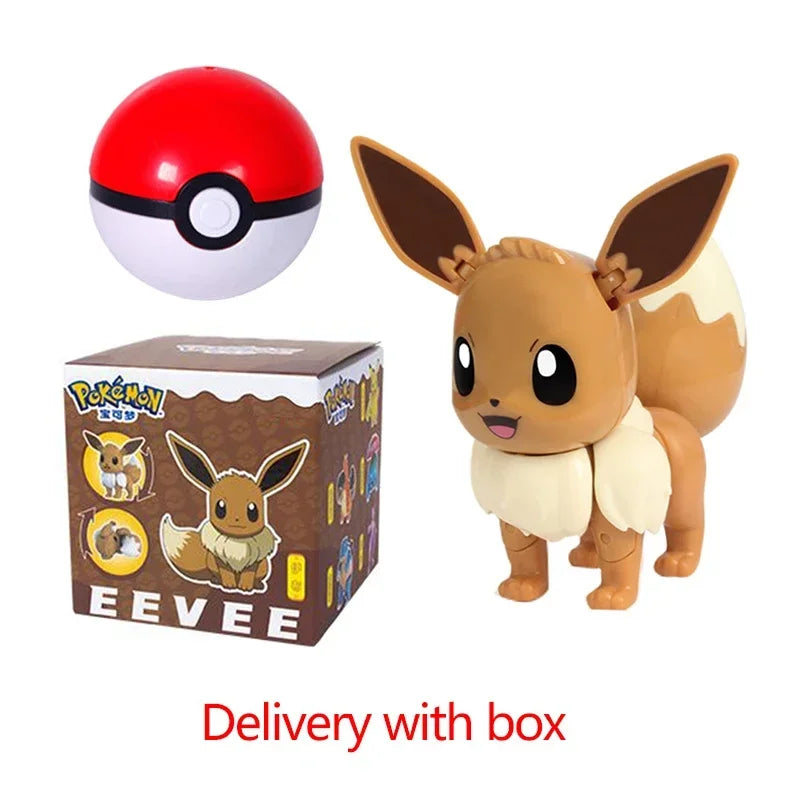 Zhuangchen Pokemon Figure Ball Set With Eevee Pikachu And Friends