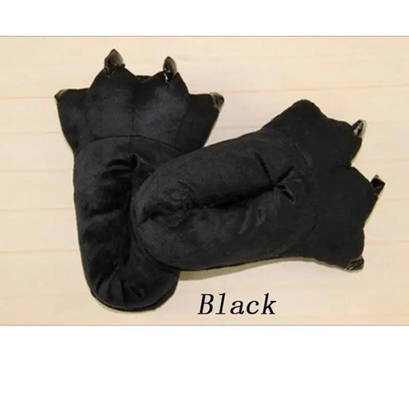 Plush Dinosaur Claw Indoor Slippers for Women and Men