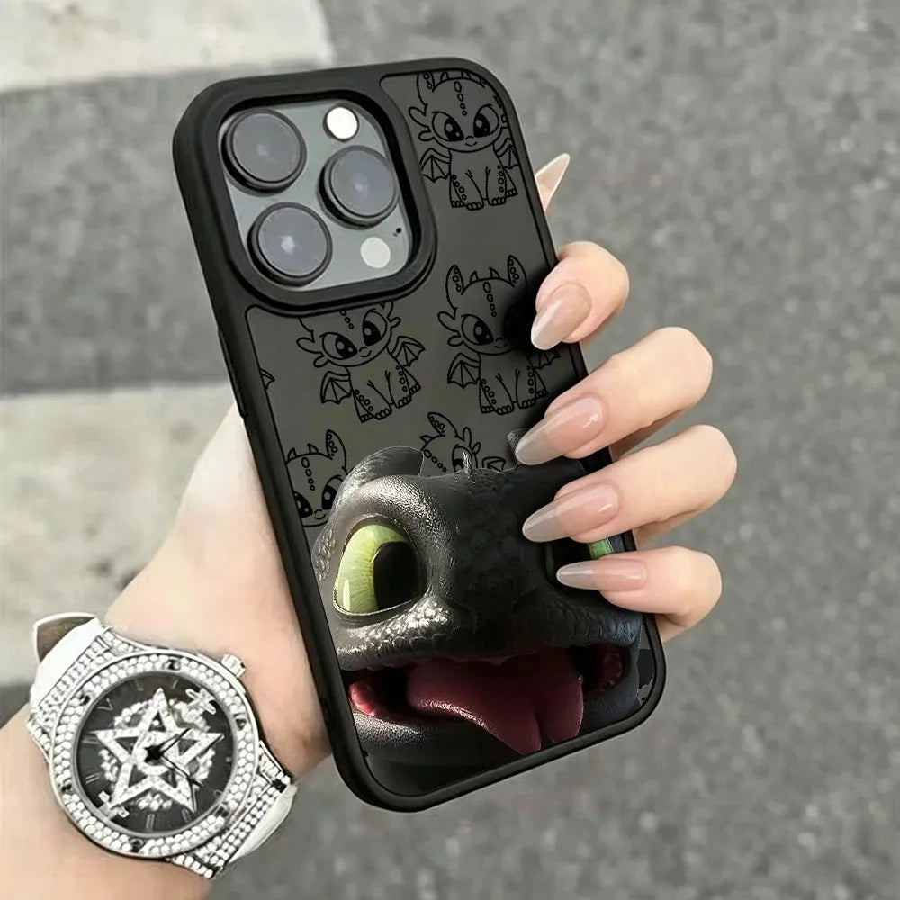How to Trains Your Dragons Luxury Matte Phone Case For iPhone 11 12 13 14 15 16 17 18 Pro Max Plus Air Black Shockproof
