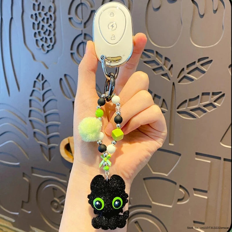 Original Genuine How To Train Your Dragon Plush Beaded Keychain Cute Toothless Doll Pendant Bag Hanging Ornament For Couples