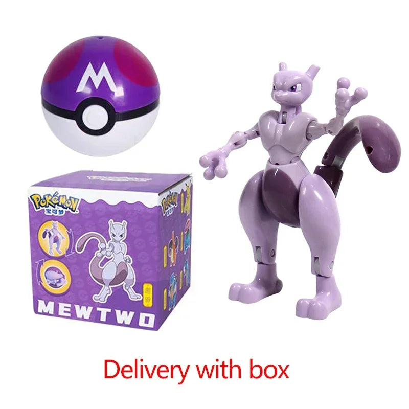 Zhuangchen Pokemon Figure Ball Set With Eevee Pikachu And Friends
