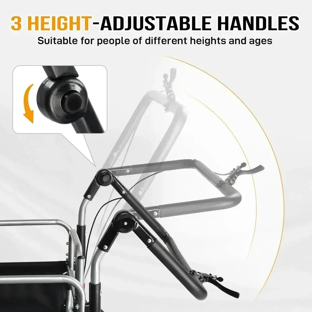 Heavy-Duty 220 lbs Bike Trailer with 20 Wheels for Grocery Hauling and Hitch System