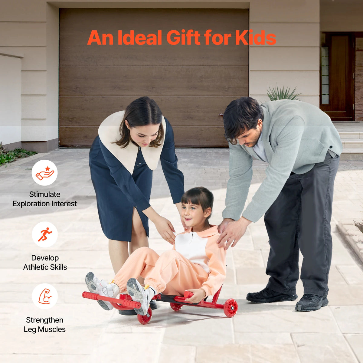 SucceBuy Side To Side Ride On Drifting Swing Scooter
