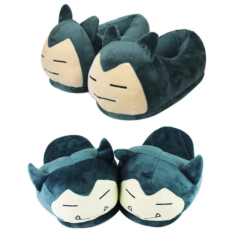 Bandai Pokemon Snorlax Plush Slippers for Cozy Indoor Wear