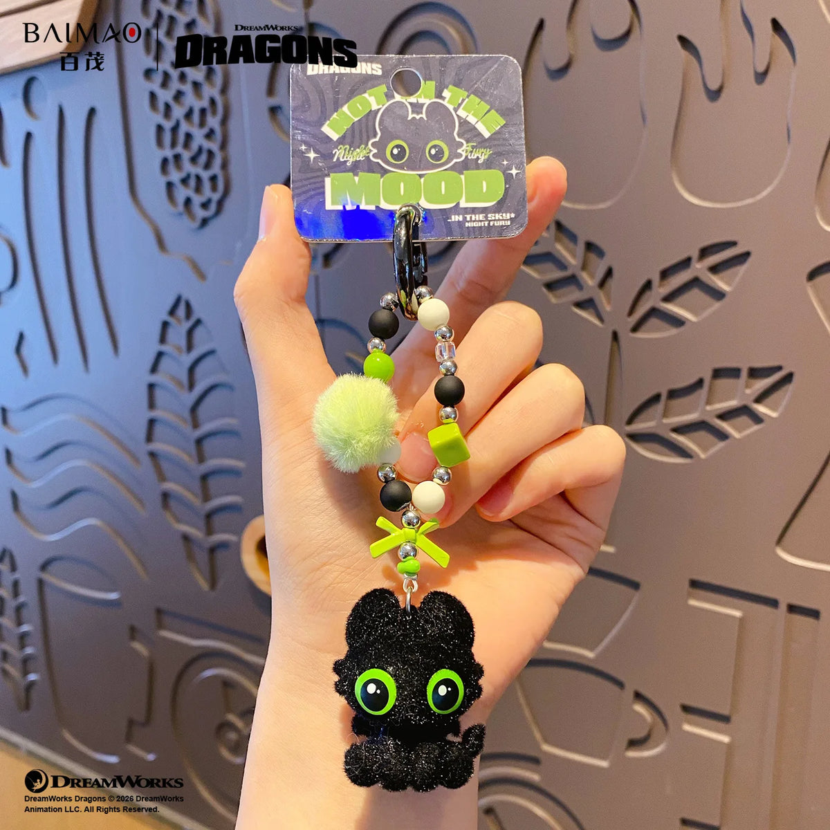 Original Genuine How To Train Your Dragon Plush Beaded Keychain Cute Toothless Doll Pendant Bag Hanging Ornament For Couples