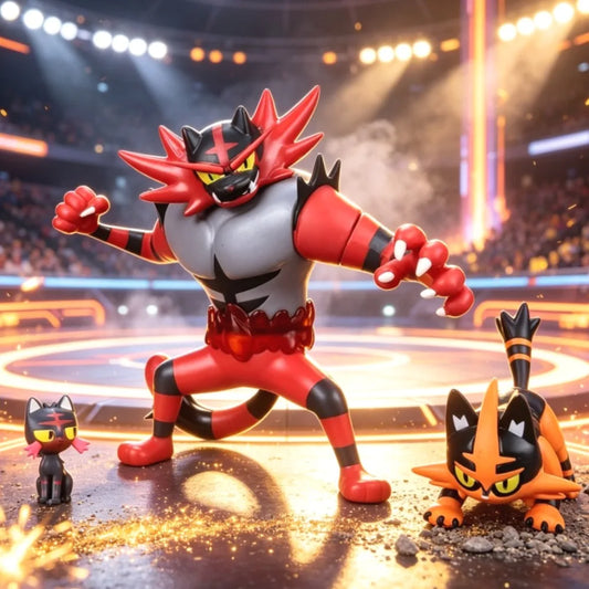 Bandai Incineroar Pokémon Action Figure Collectible Statue