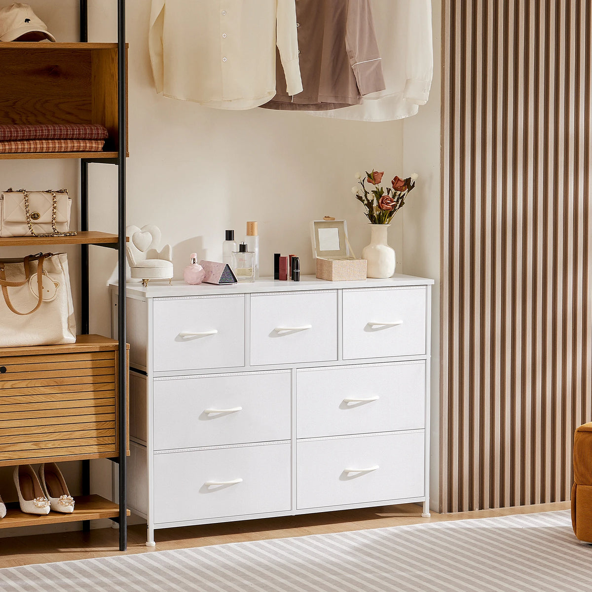 JHK Bedroom Wardrobes Dresser Chest With Drawers Storage Cabinet