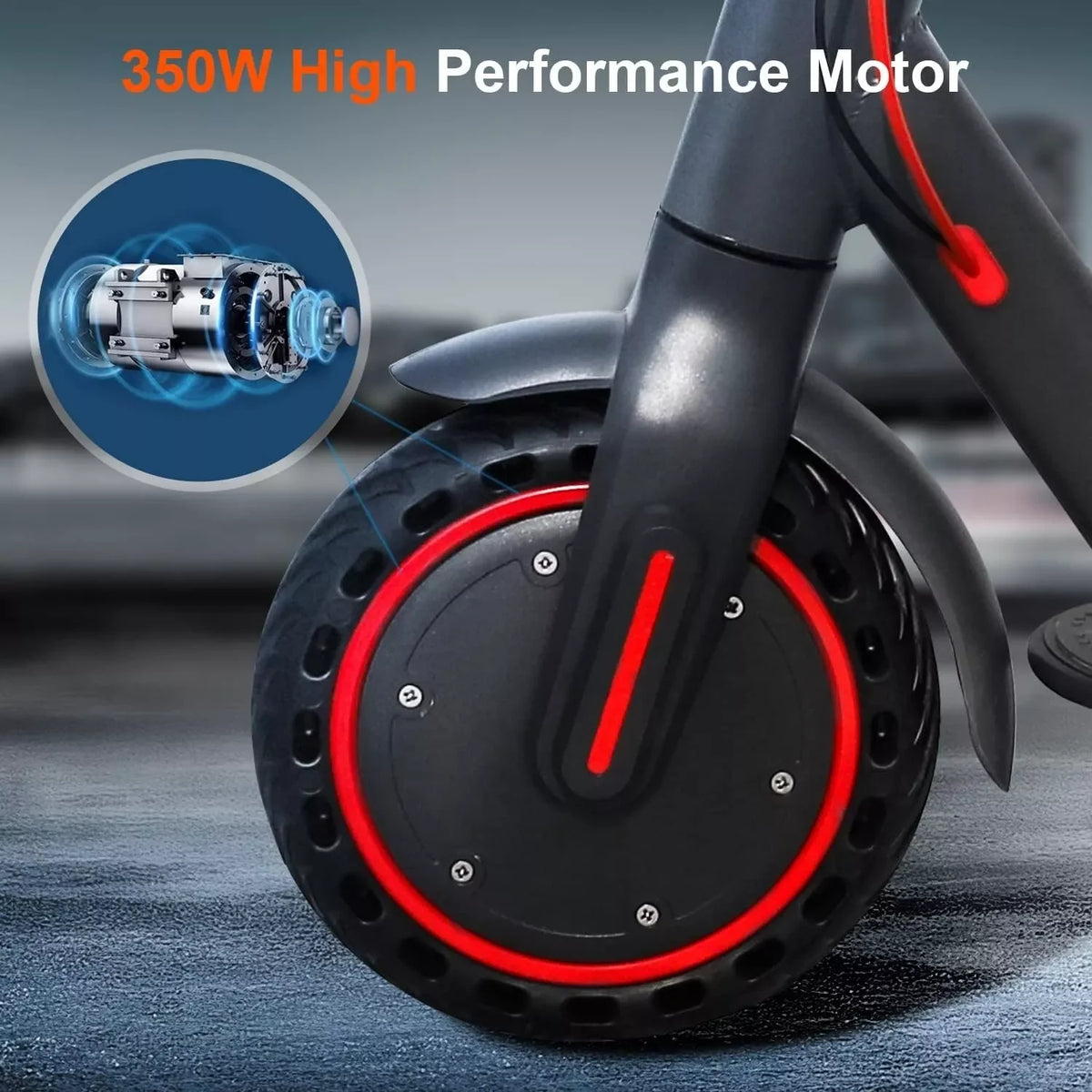 LADPED Electric Scooter With Folding Design And Rear Braking
