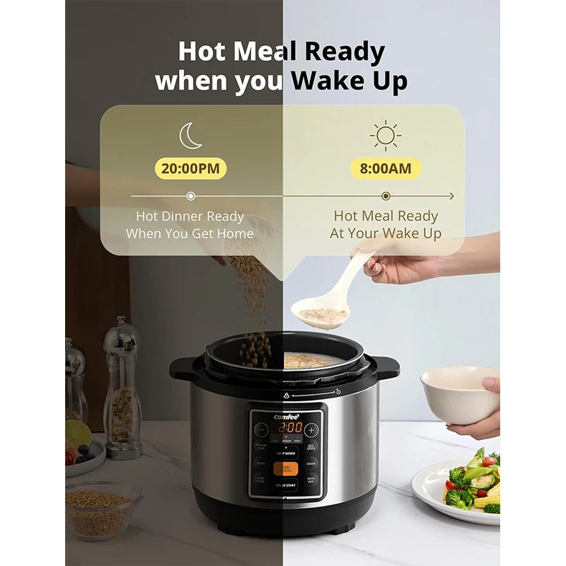 COMFEE Six In One Electric Pressure Cooker And Rice Cooker