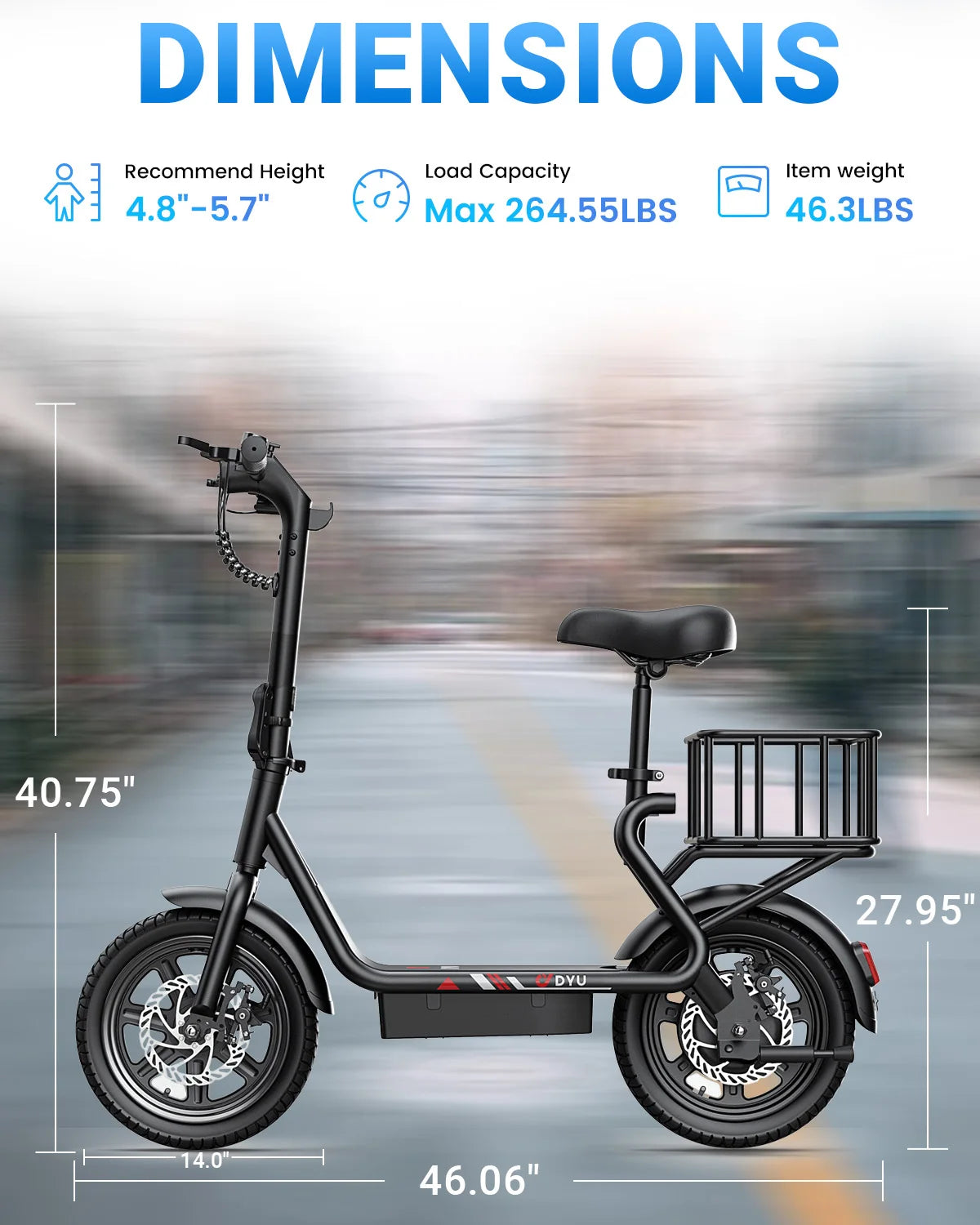 DYU C4 Mini Folding Electric Bike Compact Urban Commuter