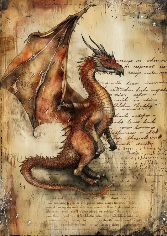 Fantasy Creatures Retro Art Magic Mythical Animal Elf Unicorn Fairy Dragon Canvas Poster Prints Wall Living Room Home Decor Gift