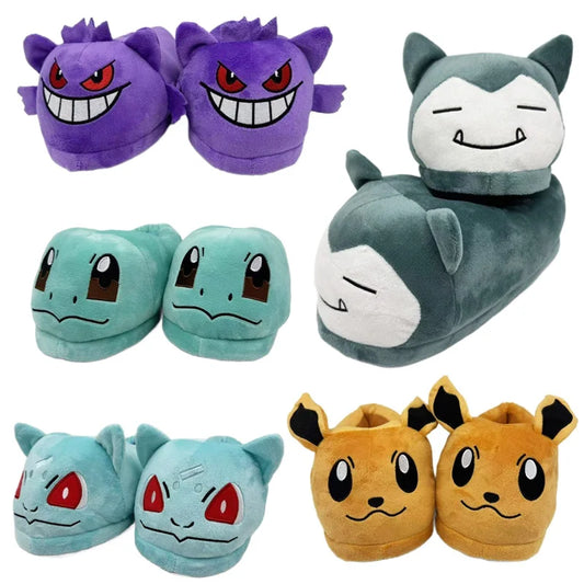 Takara Tomy Pokemon Gengar Plush Anime Non Slip Home Slippers