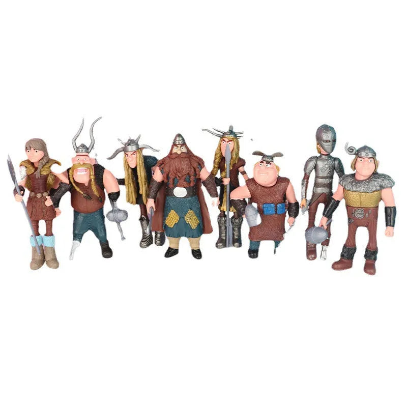 8pcs 10cm cartoon how to train action figure doll PVC collection your dragon model toy