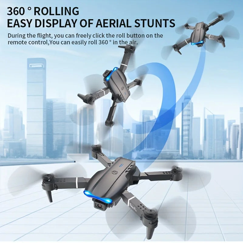 2026 New E99 PRO MAX Foldable Drone with Dual HD Camera, HD Screen Remote Control, 40min Flight Time with Extra Batteries, One Key Return Home, LED Lights, USB Charging, Easy to Fly for Beginners Adults, Ideal Christmas Holid