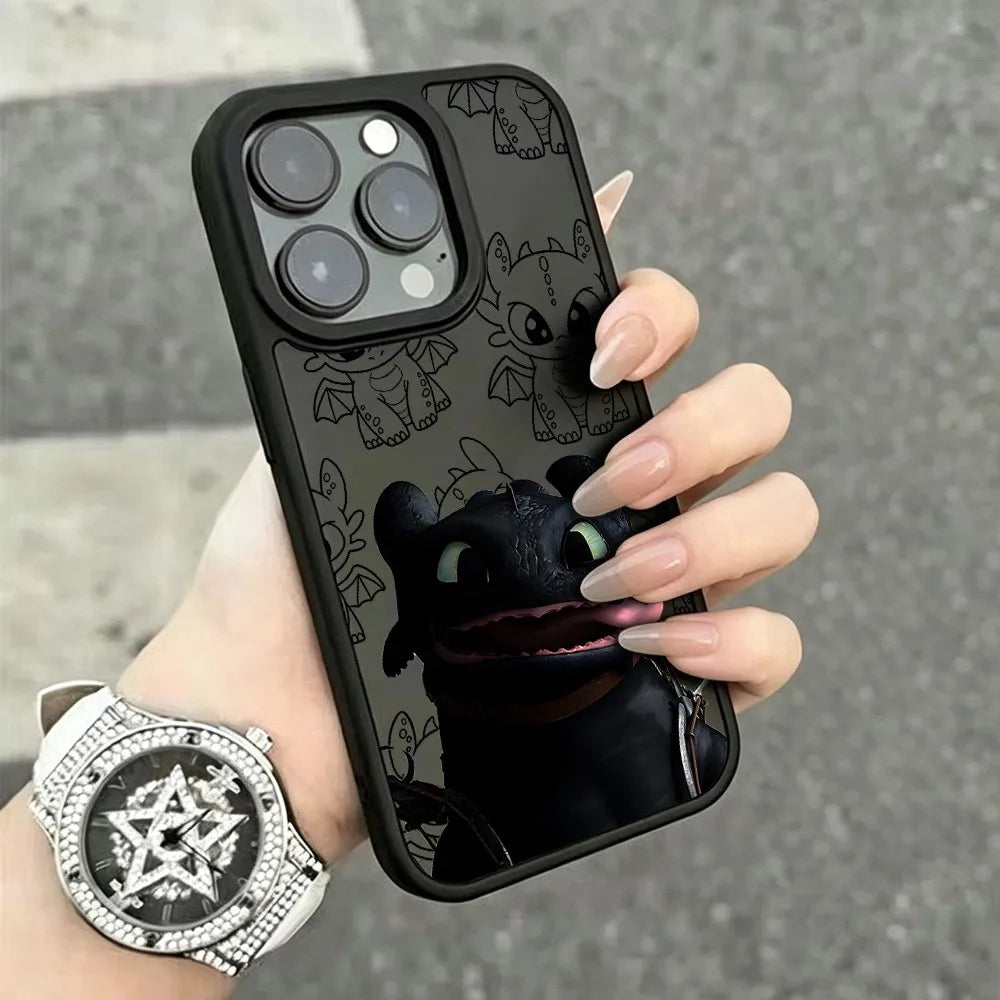 How to Trains Your Dragons Luxury Matte Phone Case For iPhone 11 12 13 14 15 16 17 18 Pro Max Plus Air Black Shockproof