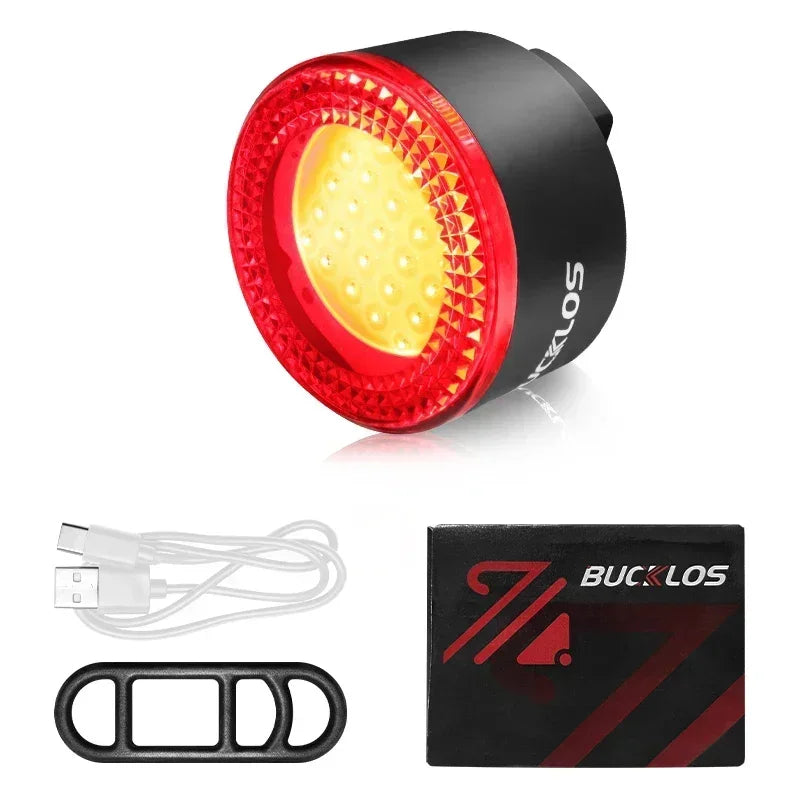 BUCKLOS Rechargeable COB LED Front And Rear Bicycle Light Set