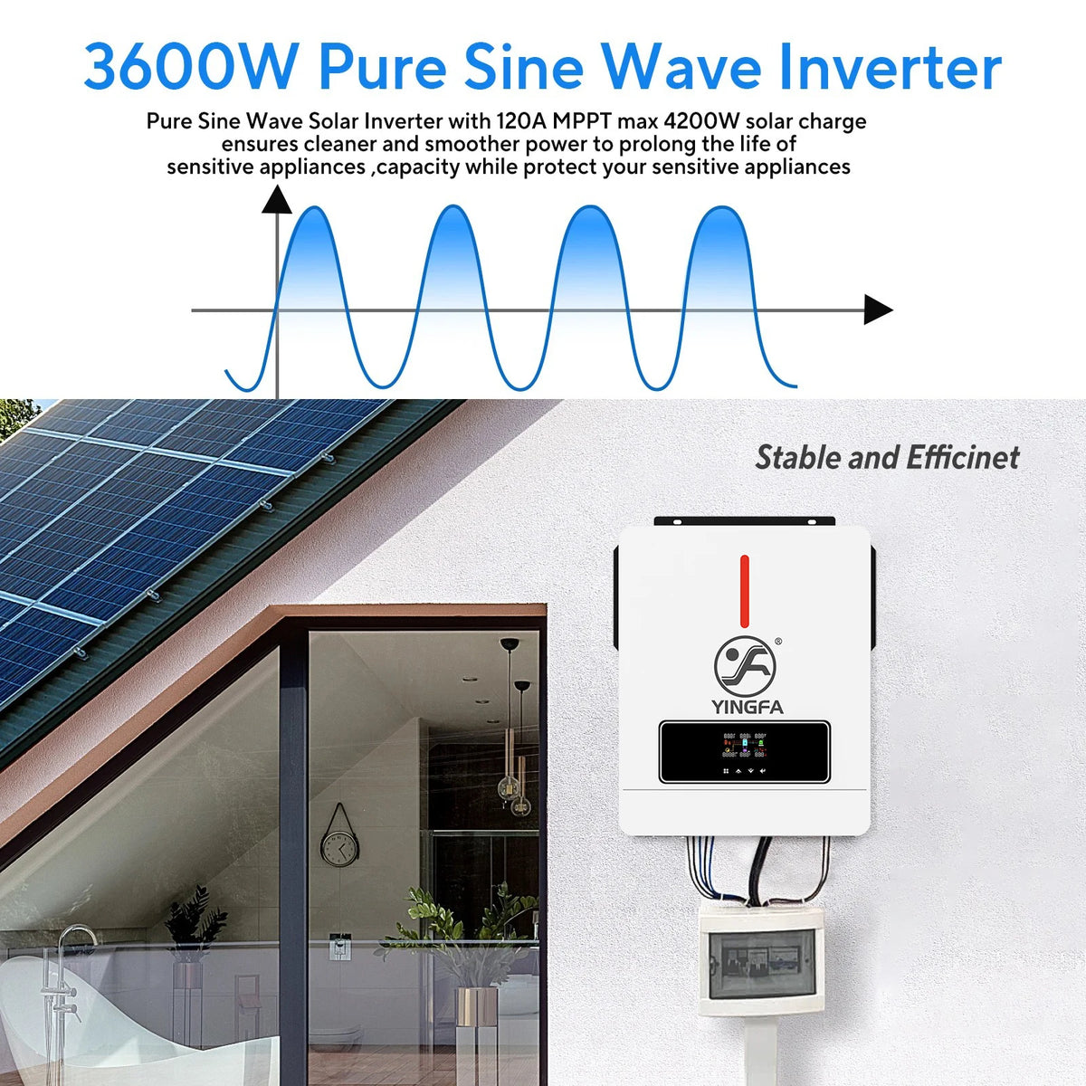 Yingfa Risen EU MPPT Hybrid Pure Sine Wave Inverter 3.6kW