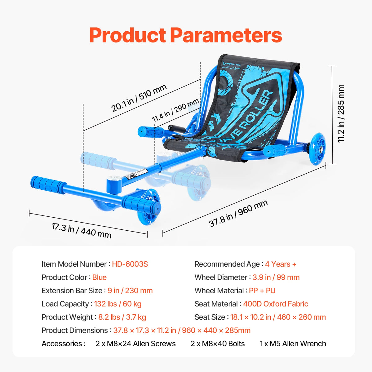 SucceBuy Side To Side Ride On Drifting Swing Scooter