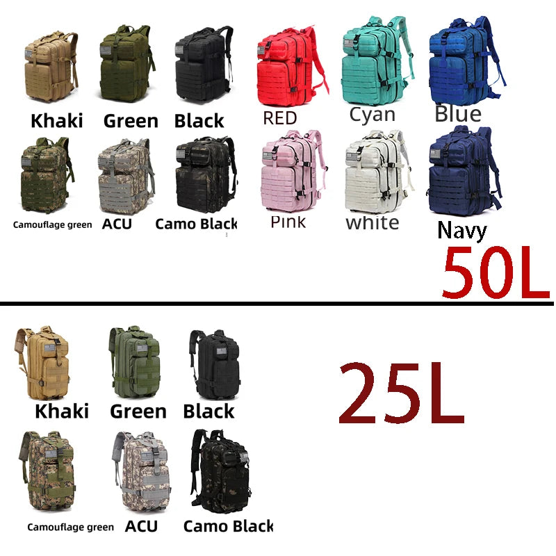 Thuram Waterproof Tactical Hiking Backpack for Camping and Trekking