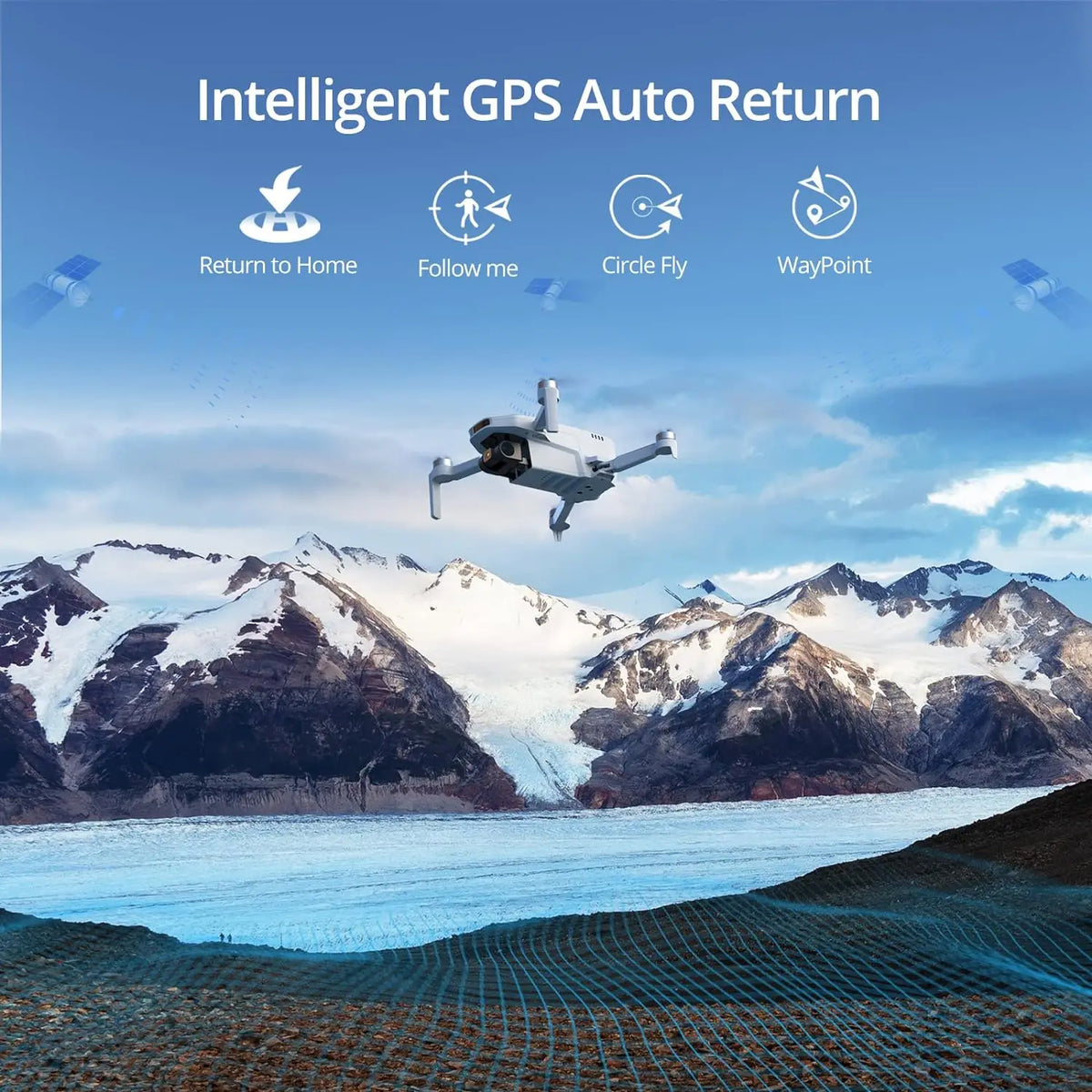 Potensic GPS Camera Drone With Single Axis Gimbal For Beginners